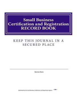Paperback Small Business Certification and Registration Record Book