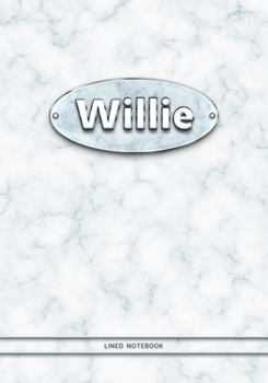 Paperback Willie - Lined Notebook: College Ruled Blank Pages Plus Extra Date Neutral Calendar (12 Months) and Notepad Sketch Designs. Cover Print White M Book