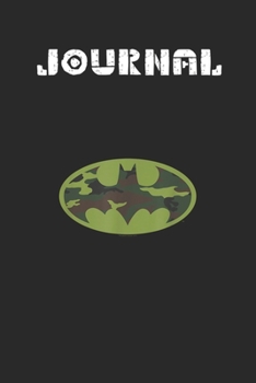 Journal: Batman Camo Logo Blank Journal Notebook Size for Diary Student Teacher Friend with 120 Pages of 6inx9in Blank Ruled Line Paper