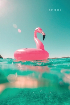 Paperback Notebook: Summer Flamingo - Dot Grid, 6 x 9 Inches, 200 Pages, Numbered, Soft Cover Book