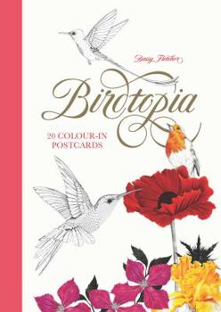 Card Book Birdtopia: 20 Color-In Postcards Book