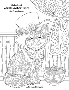 Paperback Malbuch mit verkleideter Tiere für Erwachsene [German] Book