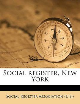 Paperback Social Register, New York Volume XXV, No. 1 Book