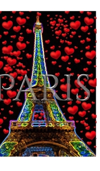 Hardcover paris neon red hearts Eiffel tower creative blank journal valentine's edition: paris neon red hearts creative blank journal valentine's edition Book
