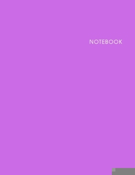 Paperback Notebook Lilac Cover: Lined Notebook - Size (8.5 x 11 inches) - 120 Pages Book