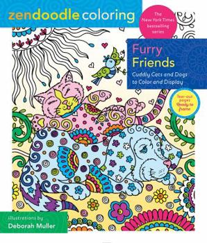 Paperback Zendoodle Coloring: Furry Friends: Cuddly Cats and Dogs to Color and Display Book
