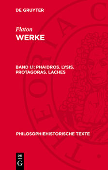 Hardcover Phaidros. Lysis. Protagoras. Laches [German] Book
