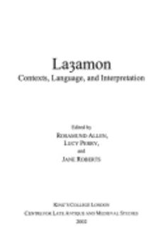 Hardcover Layamon: Contexts, Language, and Interpretation Book