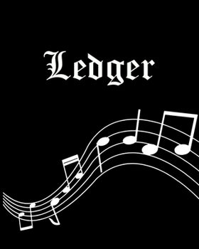 Paperback Ledger: Sheet Music Note Manuscript Notebook Paper - Personalized Custom First Name Cover - Musician Composer Instrument Compo Book