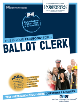 Paperback Ballot Clerk (C-1133): Passbooks Study Guide Volume 1133 Book