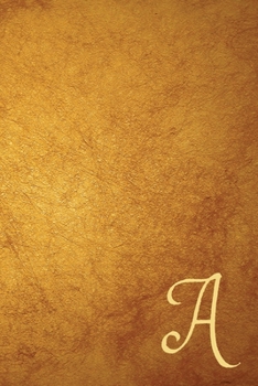 Paperback A: Executive Monogram Initial Personalized Notebook Journal Diary Letter A Gold Cover Book