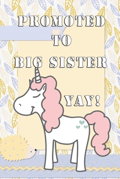 Promoted to Big Sister YAY!: Announcement | Journal Doodling Coloring Keepsake Book for little girl age 3 and up | Perfect new sibling gift | Positive ... | Magical Unicorn Power | Porcupine frame