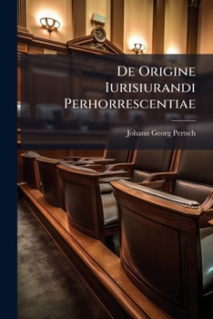 Paperback De Origine Iurisiurandi Perhorrescentiae Book