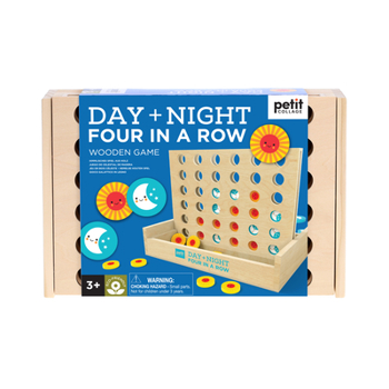 Board Game Day and Night Four in a Row Wooden Game Book