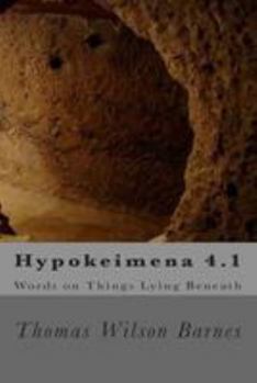 Paperback Hypokeimena 4.1: Words on things lying beneath Book