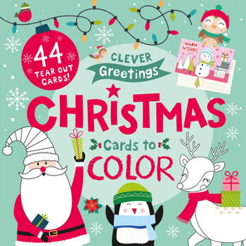 Paperback Christmas Cards to Color: 44 Tear Out Cards! Book