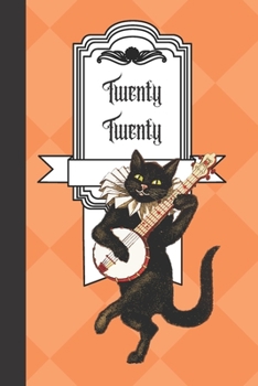 Twenty Twenty: 2020 Weekly Planner Journals for Teen Girls Women Her, Vintage Style, Notebook Organiser, Week Per Page, 50 Pages Ruled White Paper, 106 pages, Medieval Cat