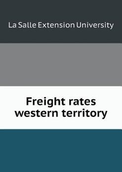 Paperback Freight rates western territory Book