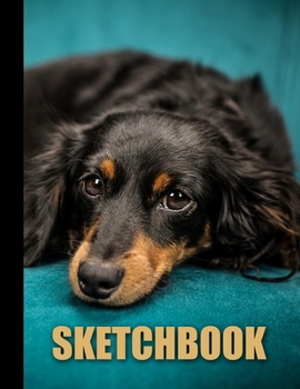 Sketchbook: Dog Cover Design | White Paper | 120 Blank Unlined Pages | 8.5" X 11" | Matte Finished Soft Cover