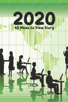 Paperback 2020 A5 Week to View Diary: 6" x 9" - 52 pages Book