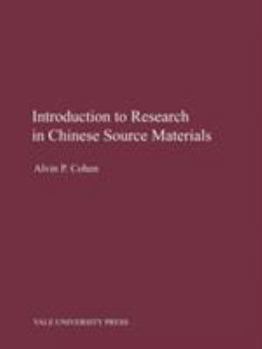 Paperback Introduction to Research in Chinese Source Materials Book