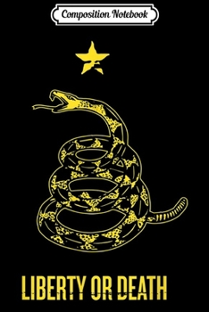 Composition Notebook: Liberty or Death - American Flag Snake - 2nd Amendment  Journal/Notebook Blank Lined Ruled 6x9 100 Pages