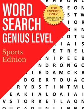 Paperback Word Search Genius Level: Sports Edition Book