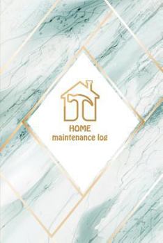 Paperback HOME Maintenance log: Green marble cover Home Maintenance Log diary for a template to keep track of renovation repairs and service for Home, Book