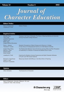 Paperback Journal of Character Education Vol 18 Issue 2 Book