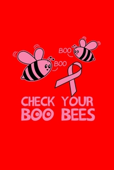 Paperback Boo Boocheck Yourboo Bees: Dot Grid Journal - Check Boo Bees Pink Ribbon Cute Breast Cancer Awareness Gift - Red Dotted Diary, Planner, Gratitude Book