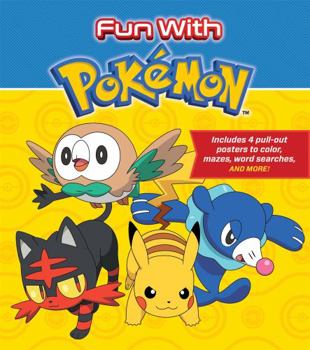Paperback Fun with Pokemon: Includes 4 Pull-Out Posters to Color, Mazes, Word Searches, and More! Book