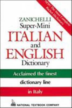 Paperback Zanichelli Super-Mini Italian and English Dictionary Book