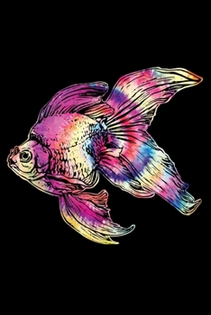 Notebook: Rainbow Fish Pet Fishes Psychedelic Scales Beta Goldfish Black Lined Journal Writing Diary - 120 Pages 6 x 9