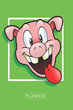 Planner: Happy Pig Green 1 Year Daily Planner (12 Months) | 2020 - 2021 | 365 Pages for Planning | January 20 - December 20 | Appointment Calendar Schedule | Plan Each Day Set Goals & Get Stuff Done