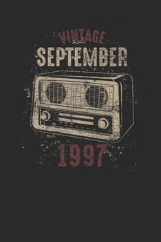 Paperback Vintage September 1997: Small Lined Notebook - Birthday Gift or Anniversary Gift Idea Book