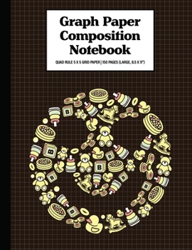 Graph Paper Composition Notebook Quad Rule 5x5 Grid Paper | 150 Sheets (Large, 8.5 x 11"): Toy Smile