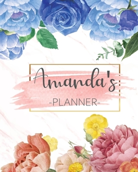 Amanda's Planner: Monthly Planner 3 Years January - December 2020-2022 | Monthly View | Calendar Views Floral Cover - Sunday start