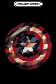 Composition Notebook: Marvel Captain America Avengers Shield Flag Graphic  Journal/Notebook Blank Lined Ruled 6x9 100 Pages