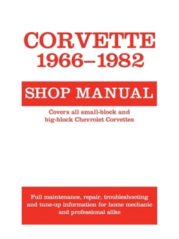 Paperback Corvette, 1966-1982: Shop Manual Book