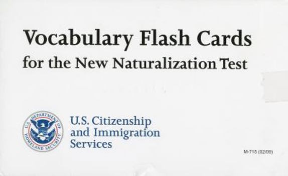 Misc. Vocabulary Flash Cards for the New Naturalization Test Book