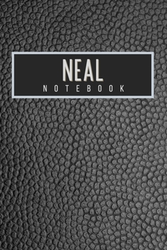 Neal Notebook: Personalised gift notebook for Neal: Beautiful black leather effect notebook notepad: Handy 6x9in size.