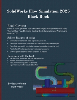 Paperback SolidWorks Flow Simulation 2025 Black Book