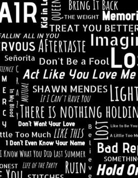 Paperback Shawn Mendes Doodle Notebook: 150 Blank Pages, 8.5" x 11" size Book