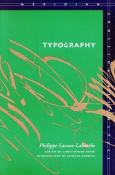 Paperback Typography: Mimesis, Philosophy, Politics Book