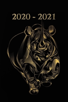 2020 - 2021: Nashorn Schwarz Gold Cover -  Wochenkalender für 2 Jahre -  Kalender - Zielsetzung - Zeitmanagement - Produktivität - Terminplaner - ... - 2 Jahres Kalender - Planer (German Edition)