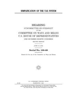 Paperback Simplification of the tax system Book