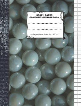 Paperback Graph Paper Composition Notebook: 110 Pages - Quad Ruled 4x4 - 8.5" x 11" Marbles Large Notebook with Grid Paper - Math Notebook For Students Book