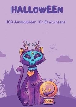 Paperback Halloween - 100 Ausmalbilder für Erwachsene [German] Book