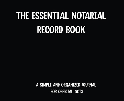The Essential Notarial Record Book-Black