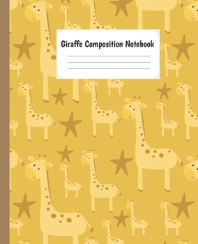 Paperback Giraffe Composition Notebook: Cute Animal Paperback Wide Ruled Notebook lined Journal For Teens Students Girls And Teachers .... For Writing And Tak Book